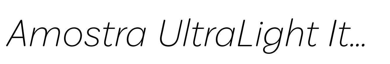 Amostra UltraLight Italic